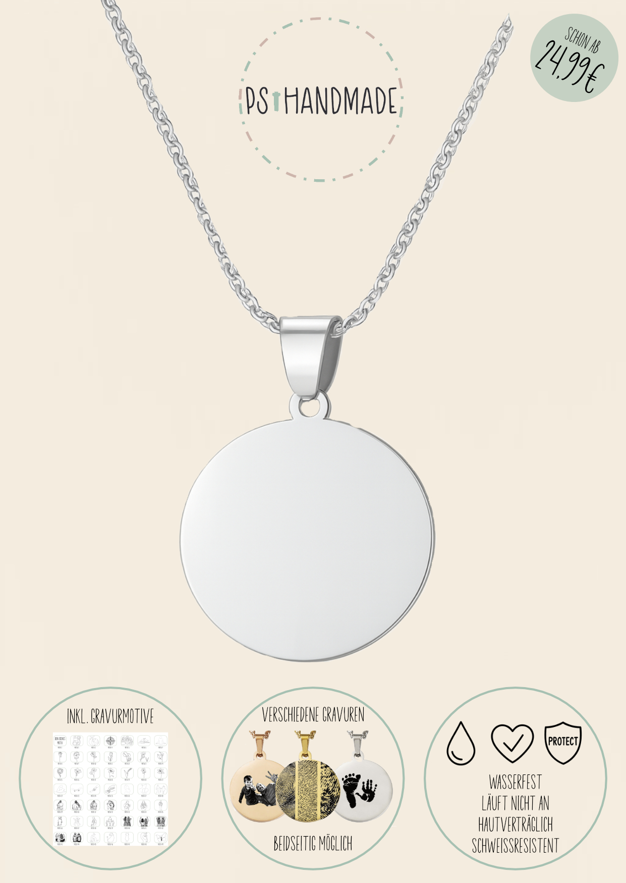 Rund Kette Silber