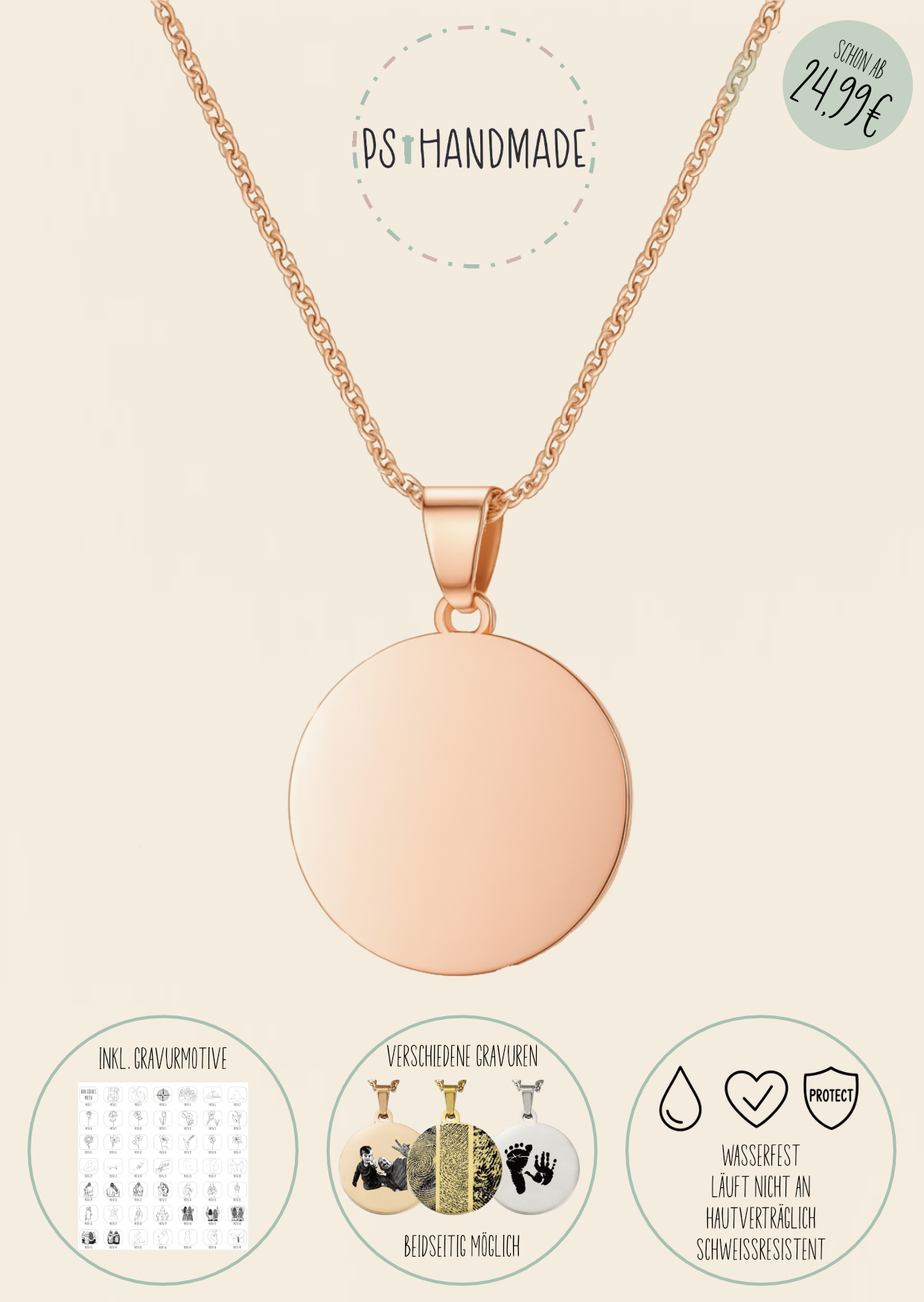 Rund Kette Rosé