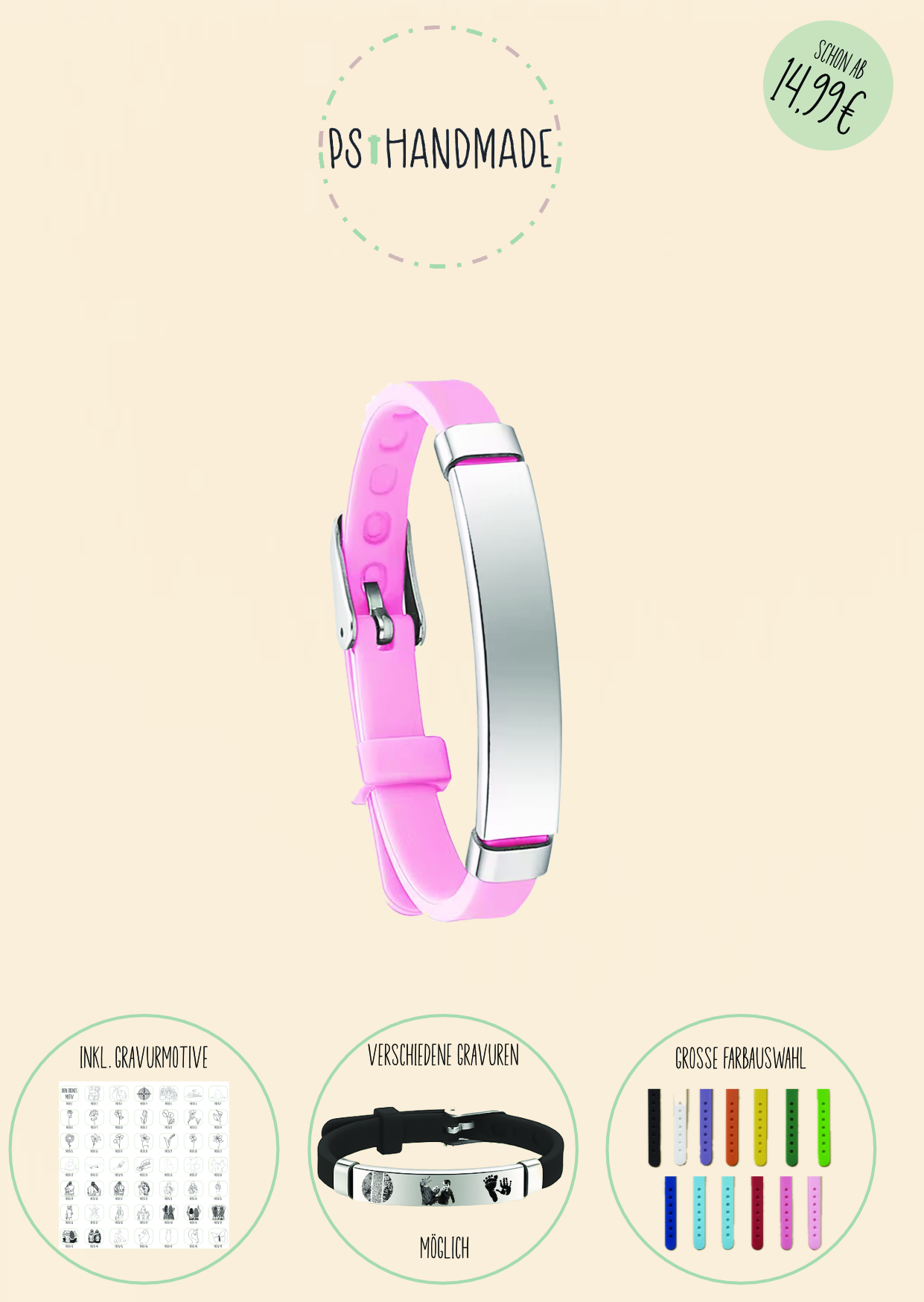 Kinderarmband mit Gravur
